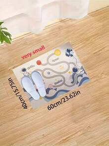 1 pieza Alfombra con diseño de astronauta y planeta de estilo de dibujos animados, alfombra de campo planetario, alfombra de astronauta, alfombra de cohete, tapete de juegos, material amigable con el pelaje, alfombra para sala de estar, alfombra para dormitorio, alfombra pequeña, alfombra grande, alfombra para cocina, felpudo de baño - Blanco - Ver 20