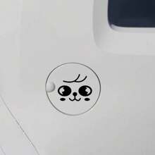 1 Pc Cartoon Smile Face Gas Cap Decal, Kawaii Kpop Car Sticker Suitable To Round Or Square Gas Cover, Cute Car Exterior Decor Accessories
