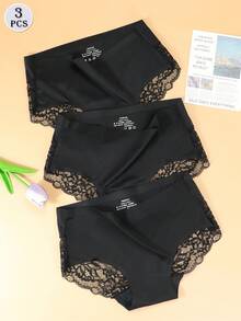 3件套女士性感冰丝三角内裤，夏季时尚