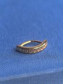 1PC 925 Sterling Silver Clicker Belly Button Ring For Women Cute CZ Small Hoop Simple Reverse Navel Piercing Jewelry