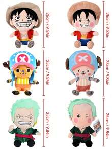 ONE PIECE 43 种款式正版海贼王佐罗乔巴艾斯毛绒玩偶玩具海盗王毛绒可爱吊坠钥匙扣卡哇伊动漫玩偶毛绒枕头玩具娃娃系列适合儿童生日节日礼物 12-30 厘米/4.72-11.81 英寸