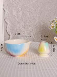 2pcs/Set Colorful Japanese Style Matcha Bowl, Made Of High-Quality Ceramic, Durable, Portable And Suitable For Business Meetings, Art, Matcha Lovers, Home Tea Tasting, Parties, Gifts For Girlfriend, Mother's Day, Mom, Wedding Back To School