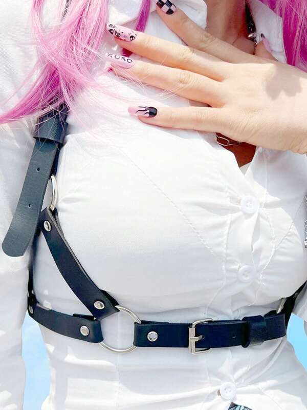Women's PU Leather Straps And Belts Are Versatile For Business, Punk-Style, Party-Casual Wear, Tight Drawstrings, Fashionable Sexy Lingerie Accessories