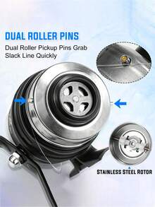 SOUGAYILANG 1Pc Fishing Reel 3.9:1 Gear Ratio,Stainless Steel Bullet Reel,Right&Left Handle Interchangeable,All-In-One Fishing Reel For Beginners,Perfect Choice For Freshwater And Saltwater Fishing - Silver - View 6