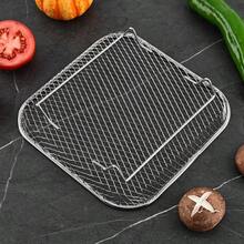 3pcs Set 304 Stainless Steel Multi-Function Air Fryer Accessories Kit - Baking Rack, Steamer Rack, Dehydrator Rack, Layered & Detachable - Silver - View 4