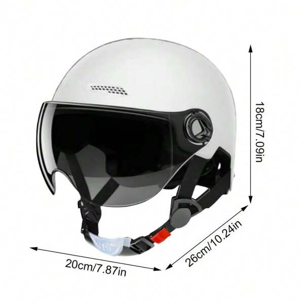 Electric Motorcycle Helmet Motor Car Scooter Bike Men Woman Open Face Half Helmet Anti-UV Safety Hat Bicycle Cap With Goggles