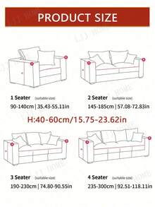 1pc Solid Color Sofa Cover,Includes A Pillow Cover Without A Core Of 42 * 42,Suitable For Living Room, Home - Dark Grey - View 4