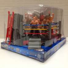 Wrestling Arena Model Playset - Muscular Gladiator Action Figure Toys, Roleplay Playset