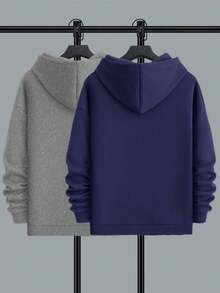 Kit 2 NY Cold Weather Blouse New York Men's Sweatshirt Hooded Sweatshirt With Pocket Kangaroo Warm Jacket - 淺灰色 - 查看 2
