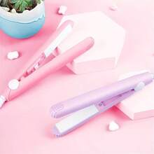 Mini Straightening Iron, Multi-Color Quick Heating Up Ceramic Plate, Bangs Clamp & Hair Curler