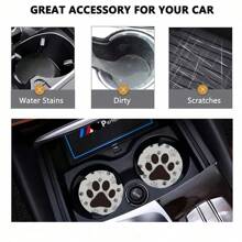 2 pièces Dessous de verre de voiture avec motif mignon, stylé et durable, tapis de voiture anti-dérapant et séchage rapide