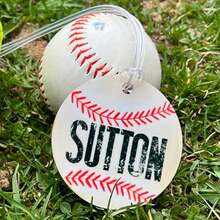 Baseball Bat Bag Tag | Personalized Sports Bag Tag | Custom Baseball Name Tag | Luggage Tag | Backpack Name Tag | Tournament Team Bag Tennis - Multicolor - View 4