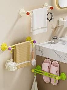 1 Pc Slippers Rack, Bathroom Non Perforated Wall Mounted Storage Hook, Multi-Functional Storage Rack For Draining Water Behind The Bathroom Door