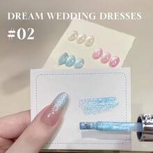 MIANEL 12ML 梦幻婚纱亮片凝胶指甲油 2026 新款流行美白亮片碎钻指甲油 适用于指甲、脚趾甲、UV灯美甲、绿色指甲、白色指甲、粉色指甲、冬季指甲、新年指甲、美甲用品、指甲胶水、按压式美甲 - 彩色 - 查看 13