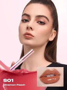 COLORKEY Mirror Essence Lipstick,Lip Gloss,Lip Care And Lip Makeup 2 In 1,Watery,For Smoother & Fuller Lip Appearance,Moisturizing Lip Gloss High-Shine Glossy Glow Non-Sticky Lip Care Hydrating,For Smoother & Fuller Lip Appearance,Christmas,Christmas Gifts,Makeup