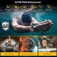 Military Rugged GPS Smartwatch For Men‌, 1.43" AMOLED Display‌, 50M Waterproof‌, 500mAh Battery, BT5.3 Calls, Altitude, Atmospheric Pressure, Compass‌, 170+Sports Tracking, Fitness Tracker For Outdoor, Climbing, Camping, Running, Gym, Compatible With Android & IOS