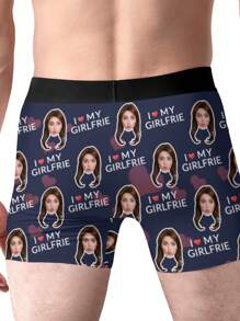 Custom Boxers For Him – Personalized Boxers For Boyfriend, Father, Husband – Unique And Funny Underwear Gifts For Christmas, Birthday, Valentine's Day, Anniversary, Or Holiday – Cute, Adorable, Novelty Custom Boxer Shorts For Men
