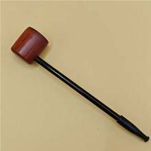 Cachimbo de Fumo em Estilo de Trompete de Ébano - Design Reto Clássico, Adequado Para Uso Diário e Acessórios de Limpeza, Tamanho Pequeno, Cachimbo de Tabaco