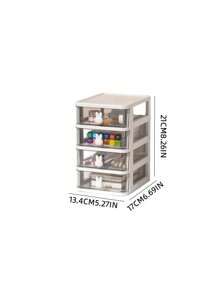 Stylish Multi-Layer Cosmetic Storage Box - Compact Plastic Makeup Organizer With Convenient Drawers, Odorless And Lightweight, Suitable For Jewelry And Beauty Essentials,For Holiday Beach, Bathroom Collection, Bedroom Collection, Large Capacity