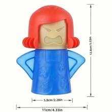 1pc Angry Mommy Microwave Cleaner, Reusable Plastic Oven Steam Deodorizer, Medium Hardness, No Electricity Needed, Suitable For Kitchen, Bathroom, Car, Bedroom Odor Elimination And Household Appliance Cleaning, Microwave Interesting