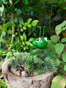 1pc Rustic Iron Ant Sculptures With Big Eyes - Perfect For Garden & Yard Decor - Multicolor - View 7