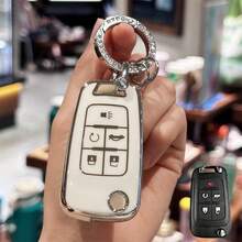 3入組閃閃發光鑰匙扣套，附鑽石鑰匙扣，TPU全方位保護鑰匙包套，適用於雪佛蘭Equinox Camaro Cruze Malibu Sonic Buick Terrain - 彩色 - 查看 10