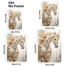 قطعة واحدة، حصان ذهبي، لوحة جداريّة مطبوع عليها حيوانات، بطانية مصنوعة من قماش مقاوم للماء، مناسبة للمنزل والمكتب والنوم والمعيشة والدراسة والحمام والبار وفن الحائط وديكور المنزل، هي هدية عيد مثالية