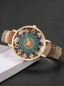 2pcs/Set Women's Fashion Casual Vintage Digital Dial Quartz Wrist Watch Suit, Not Include Watch Box - Multicolor - View 7