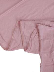 1 pieza Pañuelo de cabeza de jersey para mujer, bufanda de punto de unicolor, velo de jersey, pañuelo de cabeza de oración musulmana Abaya, apto para todas las estaciones