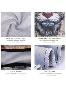 1pc 3D Cat Face Pattern Face Mask, Outdoor Gag Full Face Head Cover Neck Gaiter For Motorcycle, Sports, Cycling - Multicolor - View 5