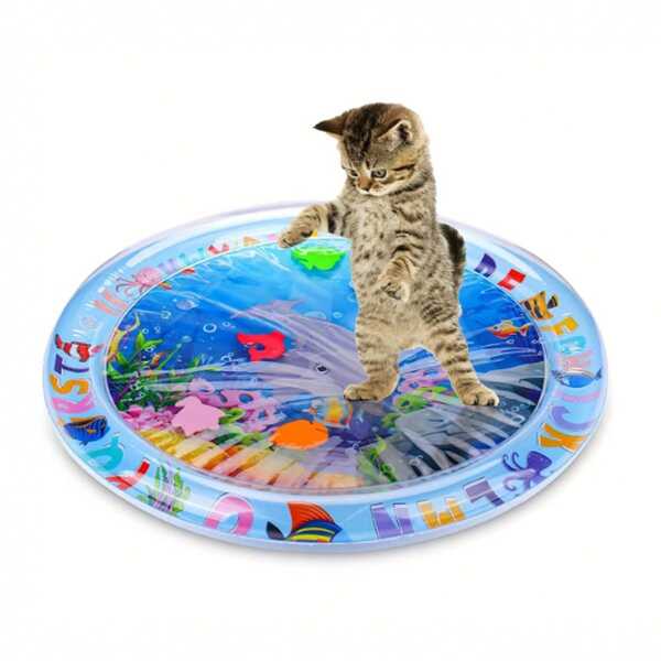 1 pieza Alfombra inflable de criaturas marinas para jugar en el agua, gatear, sentarse