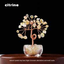 1PC Natural Stones 7 Chakra Healing Crystals Stones Get Rich Tree Home Office Room Feng Shui Decoration For Luck Home Decorat