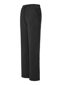 Pantalones deportivos de rayón suave para mujer, pantalones ligeros y transpirables con cordón de choque ajustable, informal, primavera, verano y otoño - Negro - Ver 5