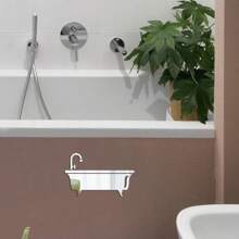 DIY Acrylic Mirror Enjoy Life Pattern And Bathroom Letter Sign - Self-Adhesive Wall Sticker, Suitable For Home And Bathroom Decor, Easy Installation Small Mirror Wall Decor Bath Rug Floor Carpet Fall Decor Bathroom Accessories