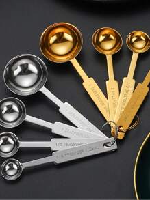 1pc Measuring Spoon Set, Premium Stainless Steel Metal Measuring Spoons, Includes Soup Spoon, Tea Spoon, Coffee Spoon For Precise Measuring Of Liquids And Solids, For Cooking, Baking, Seasoning, Dishwasher Safe Back To School