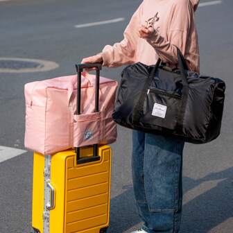 Foldable Travel Clothing Bag, Collapsible Luggage Bag, Women Handbag, Expandable Gym Bag, Sports Tote Bag, Weekend Travel Duffel Bag, Student Dorm Luggage Bag, Home Decor Garment Storage Bag, Lightweight Large Capacity Overnight Bag