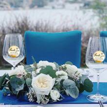 TYFYO 500 szt./rolka 1 cal 1,5 cala dziękuję naklejka samoprzylepna etykieta do biznesu, pieczenia, opakowania prezentowe dekoracja, Boże Narodzenie Walentynki