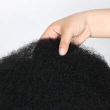 Cabello humano a granel tipo afro rizado para trenzar, cabello humano rizado afro a granel para mini trenzas de 8-20 pulgadas, 50g/paquete, 20.32-50.8 cm, cabello humano a granel para extensiones de micro locs