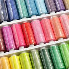 Set de 39 colores, 200 yardas de Hilo de coser de poliéster, 402 Juego de hilos de coser multifuncionales premium para el hogar - Multicolor - Ver 5