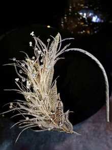 1pc Vintage Royal Style Synthetic Fiber Feather Headband, Elegant Impression For Brides, European And American Style Hairband Hair Hoop ,Head Piece Hair Accessories Head Accessories - Multicolor - View 13