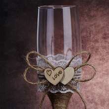 Juego de 4 piezas que incluye Copas de champán y Set de Cuchillo y Paleta para Pastel Novia y Novio para Brindis y Corte del Pastel en Recepción de Boda, Aniversario o Fiesta - Multicolor - Ver 8