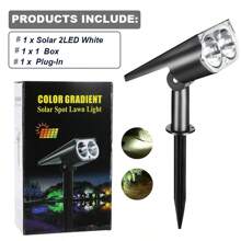 Solar Ground Light, White/Warm/RGB Light, Dual Use For Ground & Wall, Self-Illuminating At Night After Charging In Daytime, 150° Rotatable, IP65 Waterproof & Anti-Lightning Design, Outdoor Landscape Lighting, Garden & Camping Atmosphere Maker