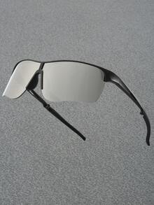 1 Pair Unisex & Kids Large Frame Half-Rim Foldable Glasses - Suitable For Teenagers, & Fashionable, Anti-Slip Design - A - View 19