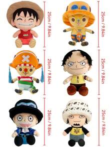 ONE PIECE 43 种款式正版海贼王佐罗乔巴艾斯毛绒玩偶玩具海盗王毛绒可爱吊坠钥匙扣卡哇伊动漫玩偶毛绒枕头玩具娃娃系列适合儿童生日节日礼物 12-30 厘米/4.72-11.81 英寸