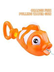 3件套喷水玩具 - 拉动式卡通动物造型水枪，夏季户外沙滩泳池水上玩具，儿童水枪，水炮，泡泡水枪，男孩女孩洗澡玩具