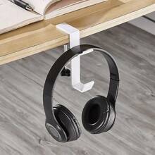 1 pieza Gancho ajustable para el borde del escritorio, soporte colgante para auriculares de juegos, mochila y organizador de oficina en el hogar sin necesidad de perforar
