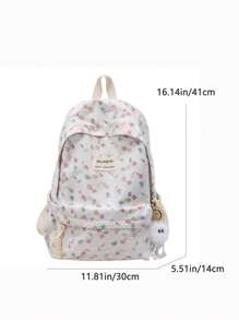 Cute Floral Print Backpack For Women & Girls - Stylish Casual Daypack With Comfortable Straps