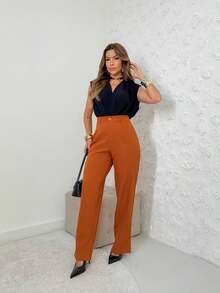 MISS RABBIT WOMEN Dress Pants S\38 M\40 L\42 GG\44 L1\46 L2\48 L3\50 - Rỉ Nâu - Xem 2