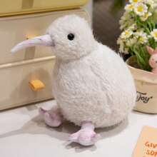 Weiches Kiwi Plüschtier - lebensechte Kiwi Stoffpuppe - weich, flauschig, süße Tierfigur, erhältlich in Kaffee/Grau/Weiß - perfektes Geschenk für Jugendliche und Erwachsene (20cm/7.8inch)