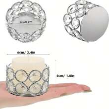 Set Of 10/4/1 Silver & Gold Crystal Candle Holders, Perfect For Elegant Dining Table Centerpieces, Weddings, Parties And Creative Gifts, Suitable For Decorating Christmas, Halloween And Other Holidays